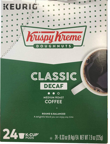 Krispy Kreme House Decaf Medium Roast Coffee K-Cups 24 Count (2Packs) Total 48 K-Cups
