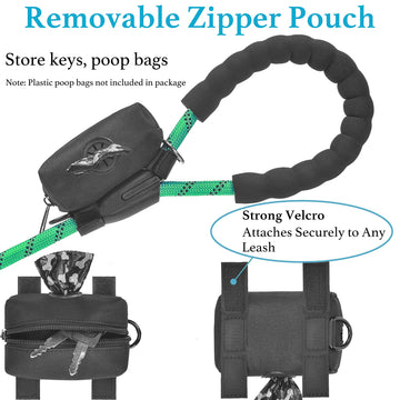 Iyoshop 6 Ft Durable Slip Lead Dog Leash With Zipper Pouch, Padded Handle And Highly Reflective Threads, Dog Training Leash, (Me