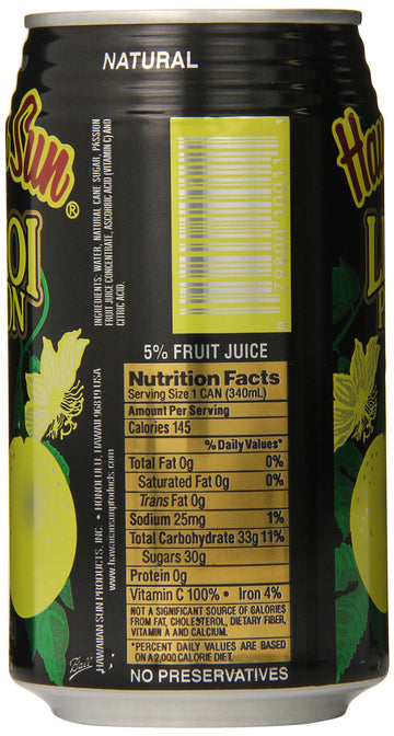 Hawaiian Sun Lilikoi, Passion Fruit, 11.5 Fl Oz (Pack Of 24)
