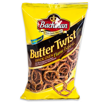 Bachman Butter Twist Pretzels (2, 10Oz Bags) - Variety Pack - Bachman Pretzel Stix (1, 12Oz Bag) - Brick Oven Flame Baked Crispy