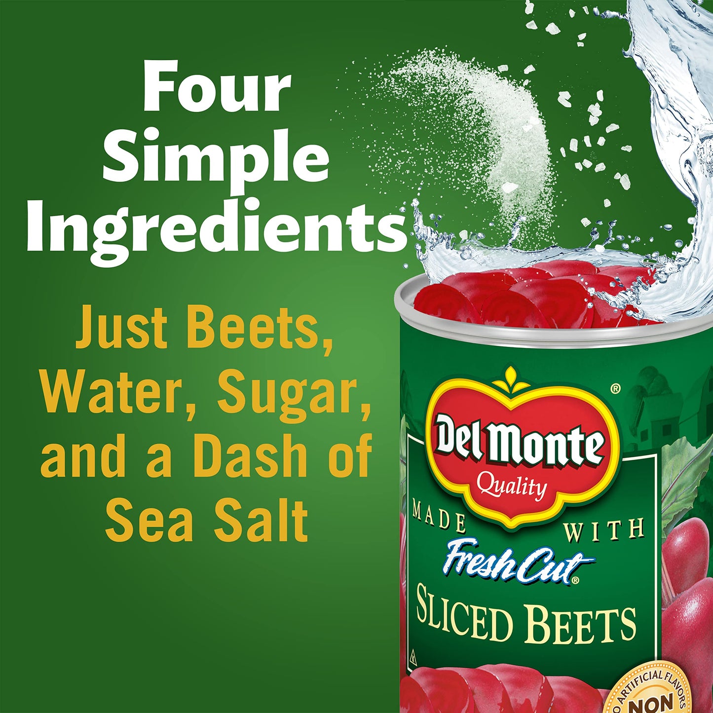 Del Monte Fresh Cut Canned Beets Sliced Canned Vegetables, 12 Pack, 14.5 Oz Can