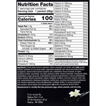 Proti-Thin High Protein Creamy Vanilla Pudding/Shake Mix, 15g Protein, Low Calorie, Low Carb, Low Fat, Low Sugar, No Gluten Ingr