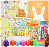 Easter Snack Yellow Box (58 Count) Filled with Treats, Peelable Gummies, Marshmallow Gummies, Easter Bunny and More, Great Packa
