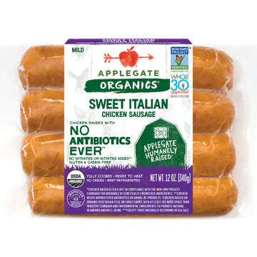 Applegate, Organic Sweet Italian Sausage, 12Oz