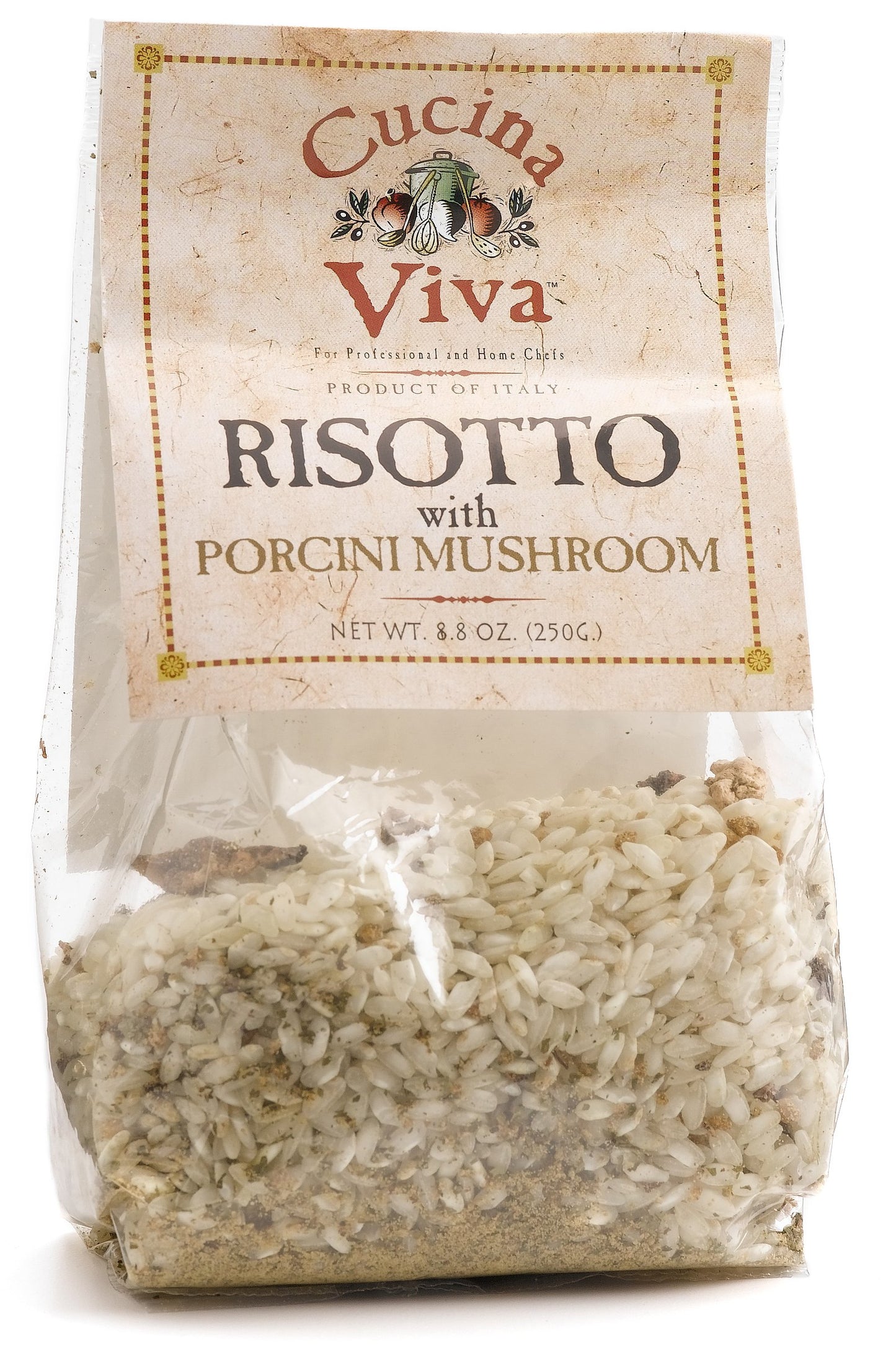 Cucina Viva Risotto with Porcini Mushroom, 8.8-Ounce Bags (Pack of 8)