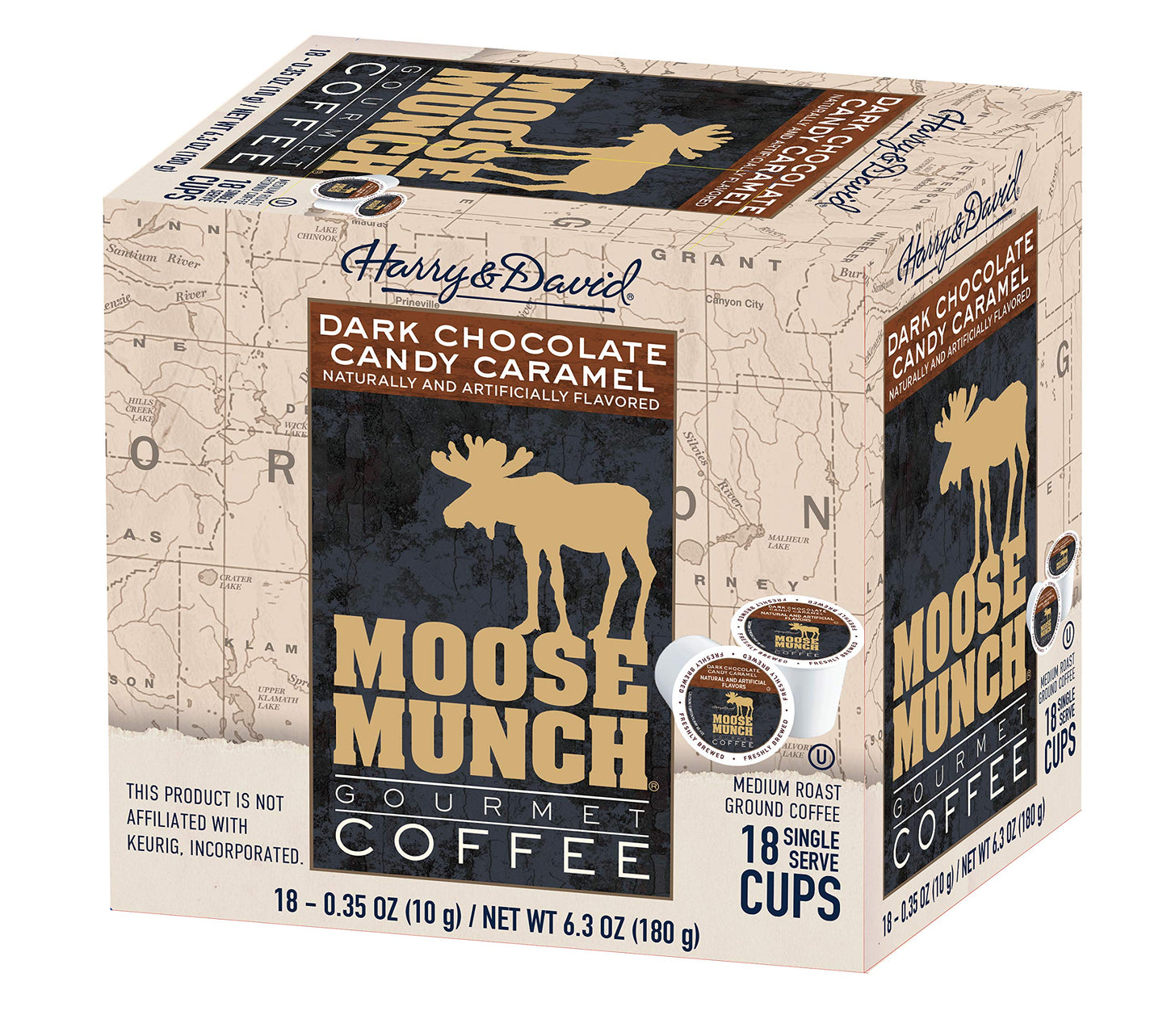 Harry & David Moose Munch Coffee K-Cups, Dark Chocolate Candy Caramel, 36 Count