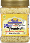 Rani Plain Vermicelli (Wheat Noodles) 12.25oz (350g) PET Jar ~ All Natural | Vegan | NON-GMO | Kosher | Indian Origin