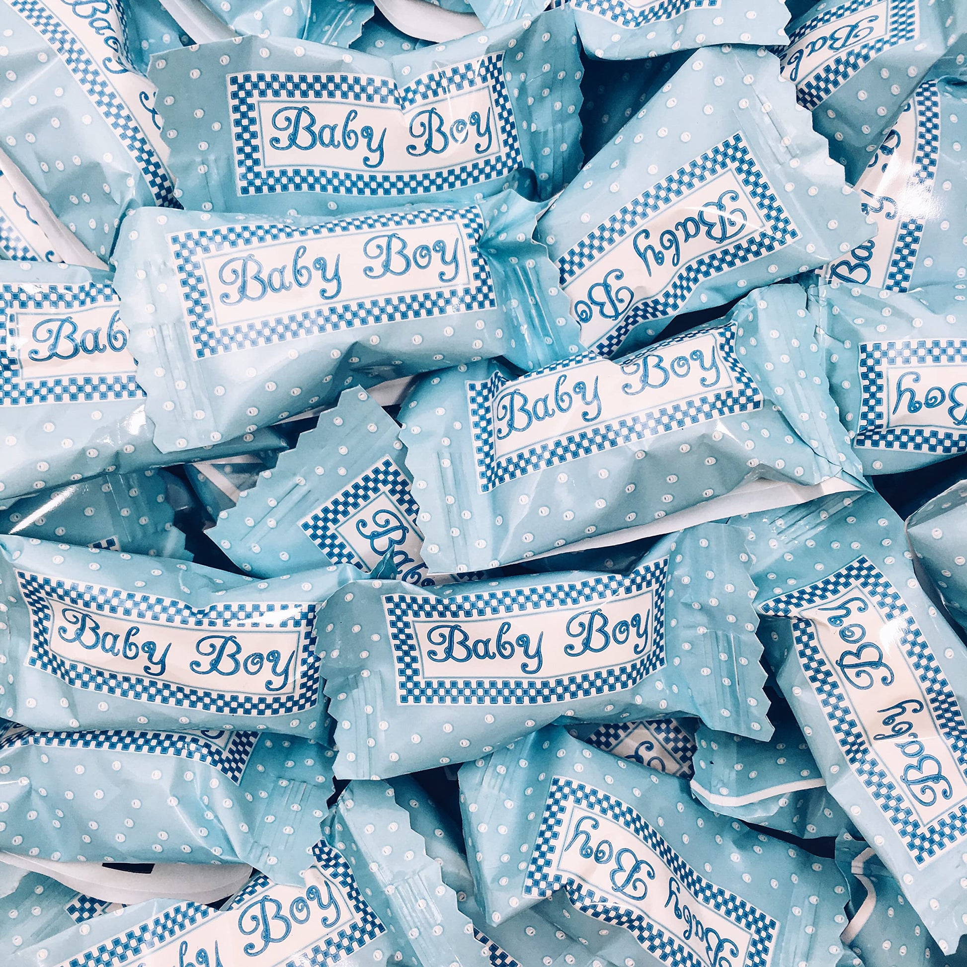 Candy Envy - Baby Boy Buttermints - 13 Oz. Bag - 100 Indiv Wrapped Mints - Baby Shower Favors