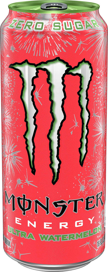 Monster Energy Ultra Watermelon Sugar Free Energy Drink, 16 Ounce, 15 Pack
