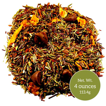 Nelson'S Tea - Orange Chocolate Tea Loose Leaf - Cut & Sifted Truffle Tea With Green Rooibos, Red Rooibos And Orange Peel (4 Oz)