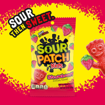 Sour Patch Kids Strawberry Soft & Chewy Candy, 8 Oz