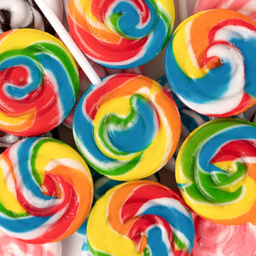 Rainbow Swirl Pops - 12 Suckers