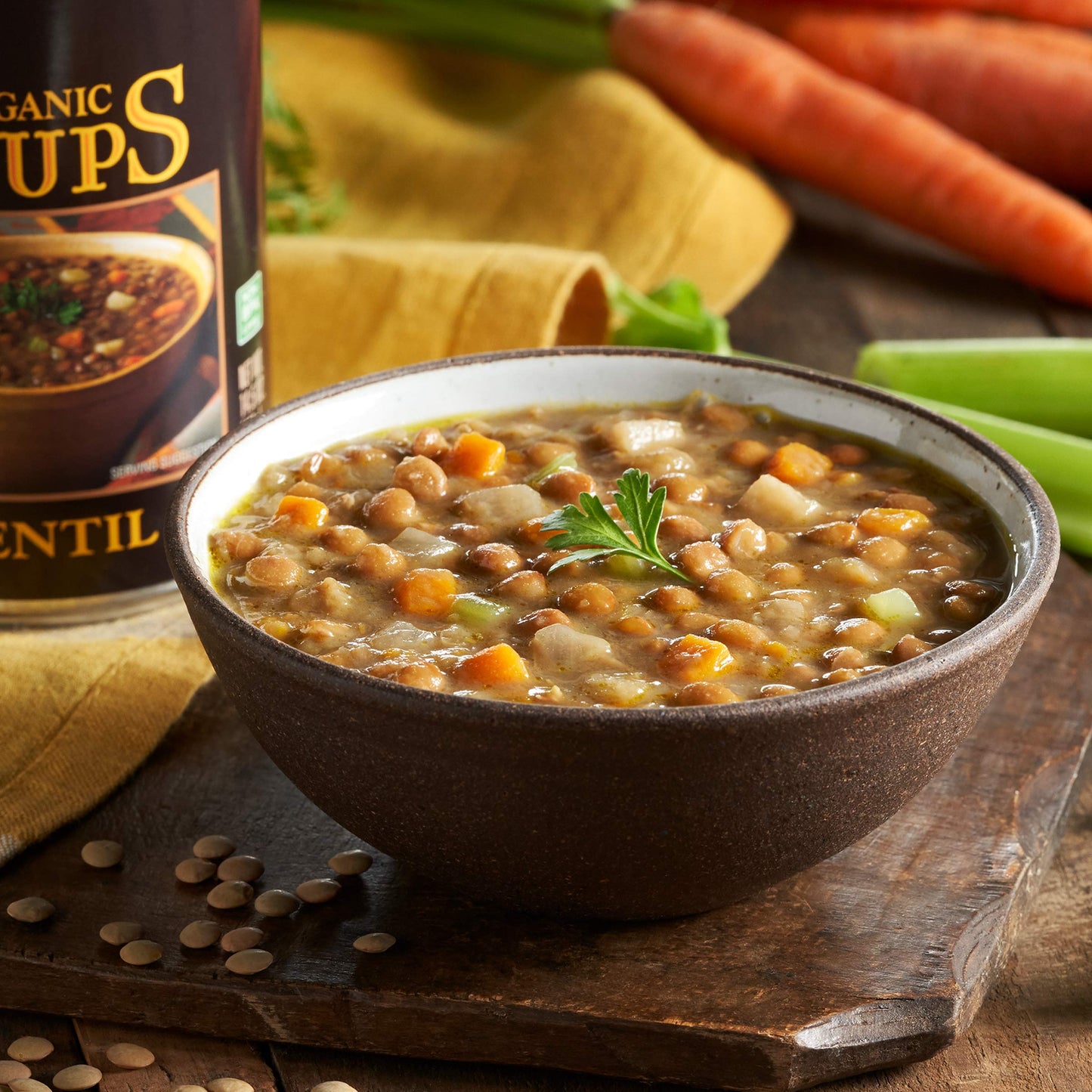 Amy’S Soup, Vegan Lentil Soup, Light In Sodium, Gluten Free, Made With Organic Green Lentils And Vegetables, Canned Soup, 14.5 Oz (12 Pack)