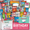 Gift A Snack - Happy Birthday Snack Box Variety Pack Care Package + Greeting Card (45 Count) Bday Sweet Gift Basket Candies Chips ers Bars - Food Assortments Assortments & Variety Gifts