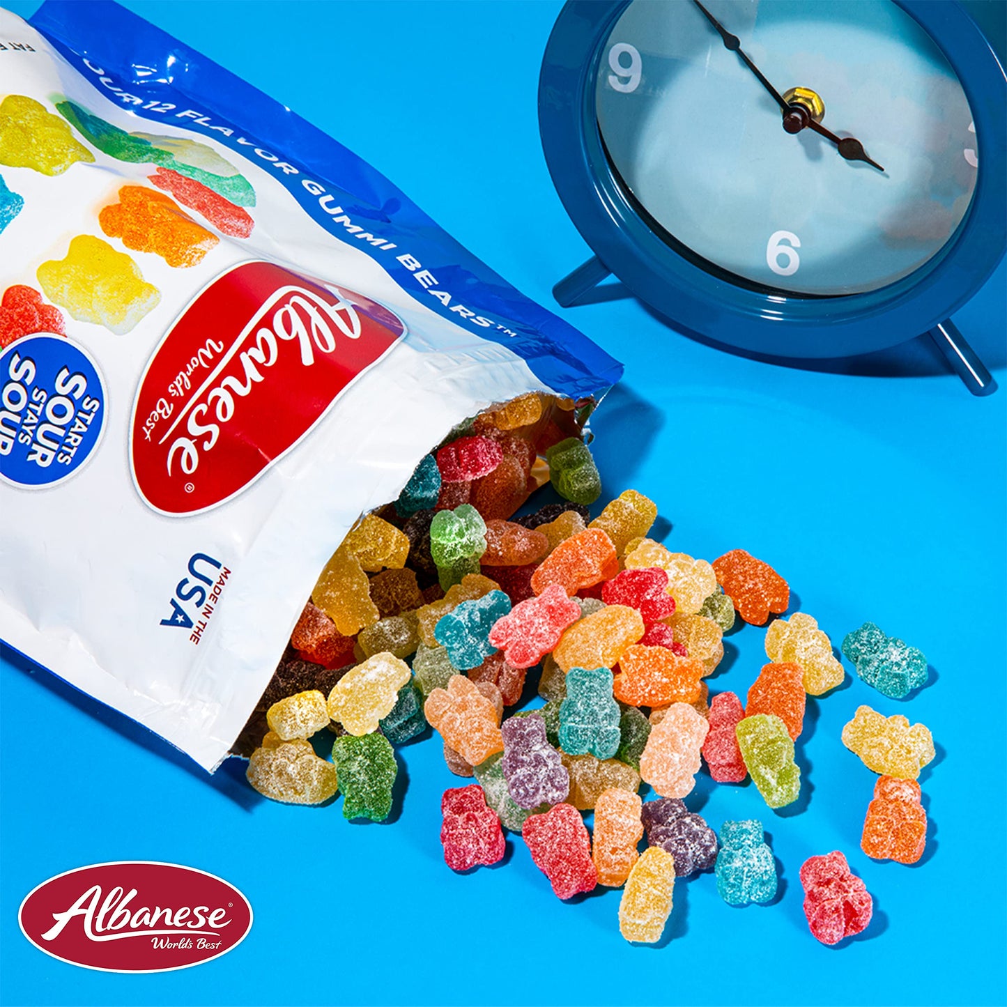Albanese World'S Best Sour 12 Flavor Gummi Bears, 32Oz Bag Of Candy