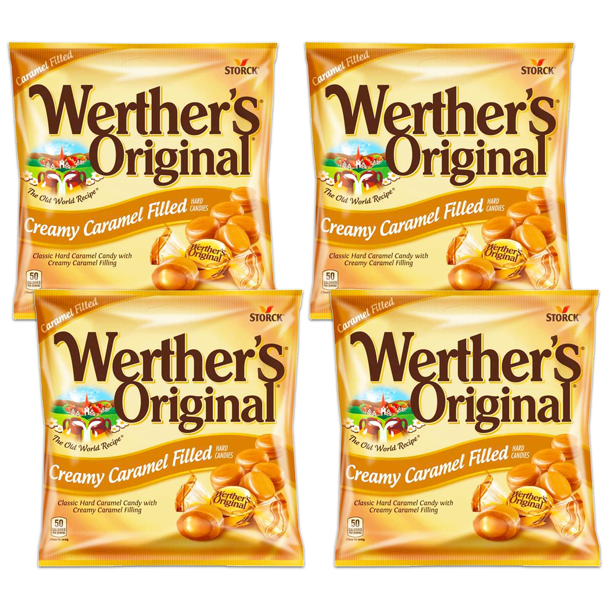Werther'S Original Creamy Caramel Filled Hard Candies, 2.65Oz Bag (Pack Of 4)