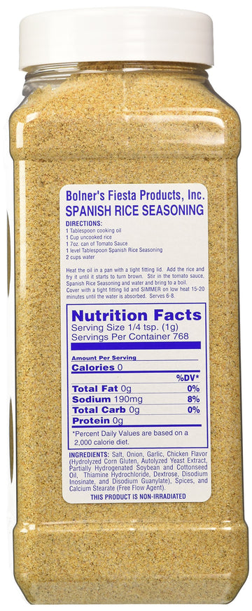 Bolner'S Fiesta Extra Fancy Spanish Rice Seasoning, 27 Oz.
