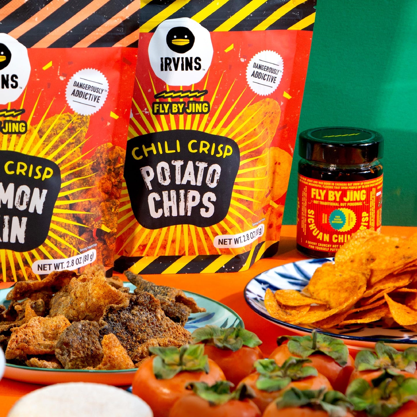 Irvins Salted Egg Salmon Skins,(2.8 Ounce (Pack Of 3), Chili Crisp Salmon Skin)