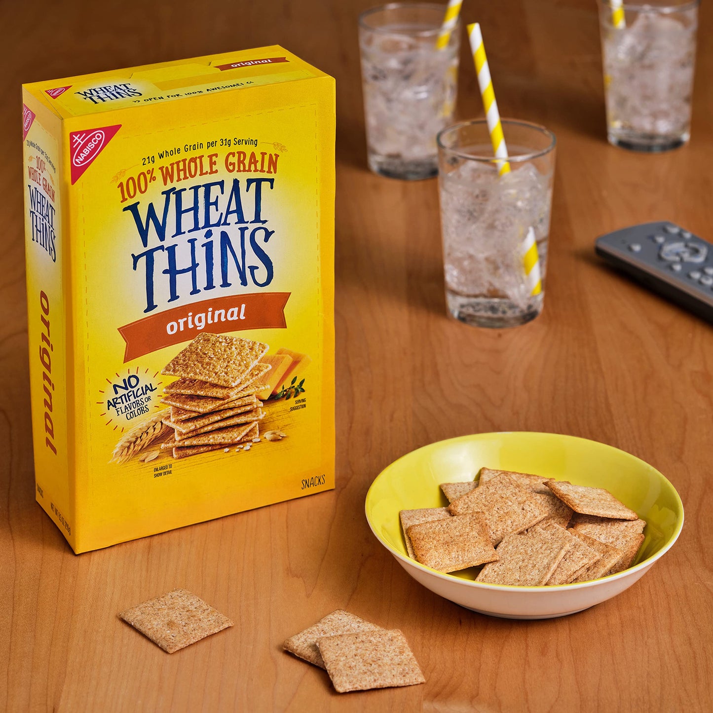 Wheat Thins Original Whole Grain Wheat Crackers, 6-8.5 Oz Boxes