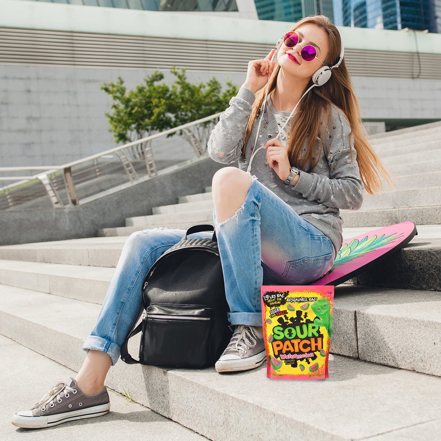 SOUR PATCH KIDS Watermelon Soft & Chewy Candy, Family Size, 4 - 1.8 lb Bags