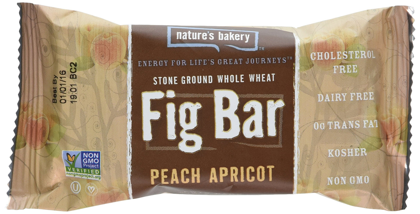 Nature'S Bakery Whole Wheat Fig Bar, Peach Apricot, 2 Oz (Pack Of 12)