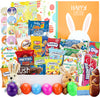 Easter Snack Yellow Box (42 Count) Filled with Snacks, Cookies, Peelable Gummies, Marshmallow Gummies, Bunny and More, Great Pac