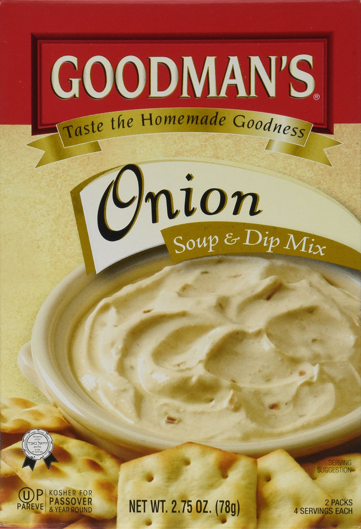 Goodman'S Onion Soup & Dip Mix, 2.75-Ounce Pouch (Pack Of 8)
