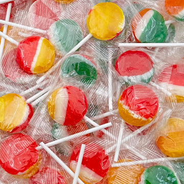 Classic Lollipops | 2-Pound Bag | Holiday Flat Suckers Hard Candy