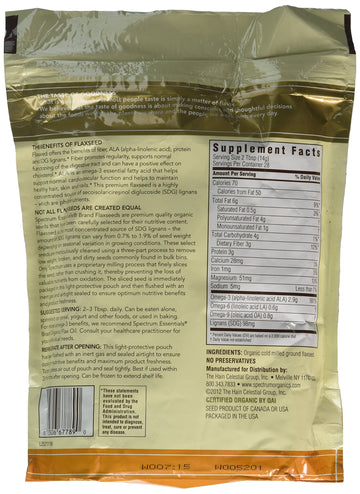 Spectrum Essentials Organic Ground Essential Flaxseed 14 Oz. (Pack Of 2)