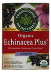 Traditional Medicinals Organic Echinacea Plus Elderberry Herbal Tea, Promotes Immune Function, (Pack Of 3) - 48 Tea Bags Total