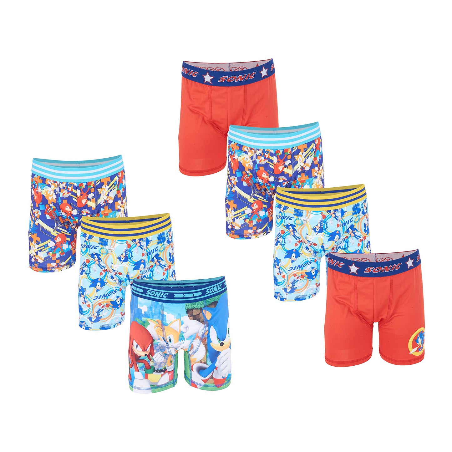 Sonic The Hedgehog Boys Briefs And Boxer Briefs Multipacks Available In Sizes 4, 6, 8, 10, And 28