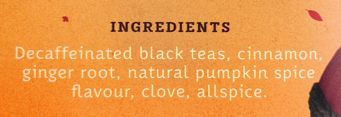 Decaffeinated Tea-Pumpkin Spice - 18 - Bag