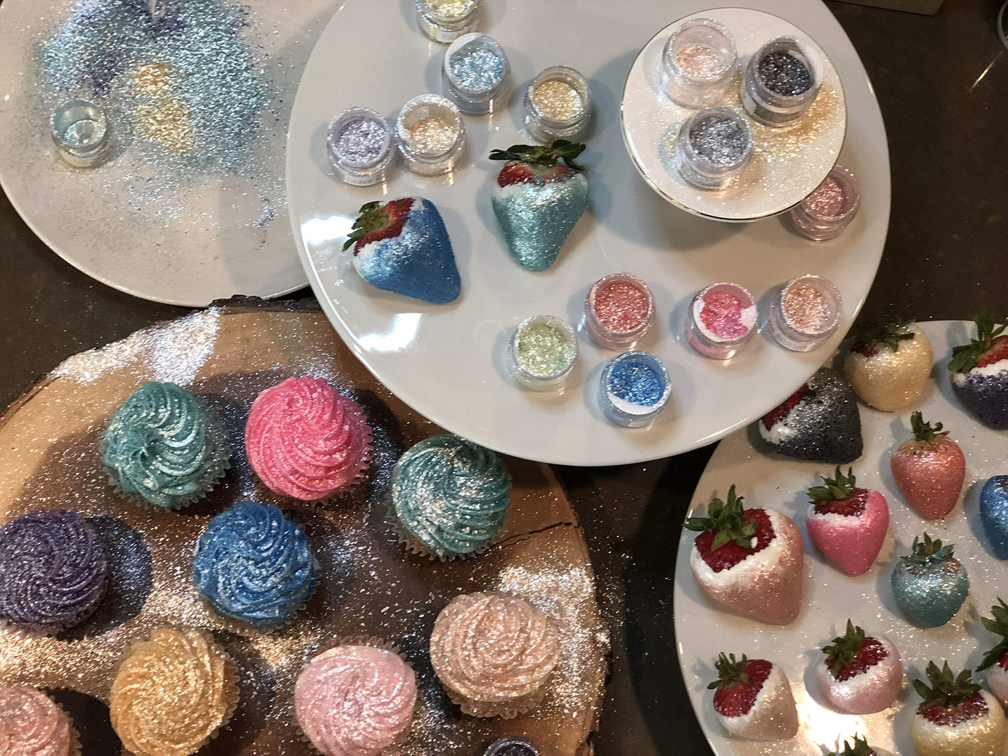 Bakell Tinker Dust - Pink Rose (5G 1X Jar) | Edible Glitter For Cakes, Cupcakes, Cake Pops, Drinks