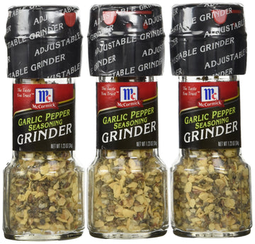 Mccormick Garlic Pepper Seasoning Grinder, 1.23 Oz(3Pack)
