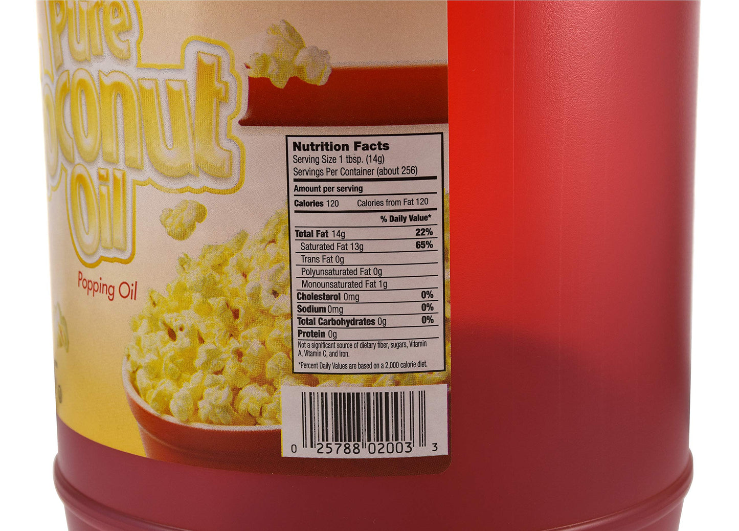 Snappy Popcorn Colored Coconut Oil 1 Gallon 128 Fl Oz (Pack of 1)