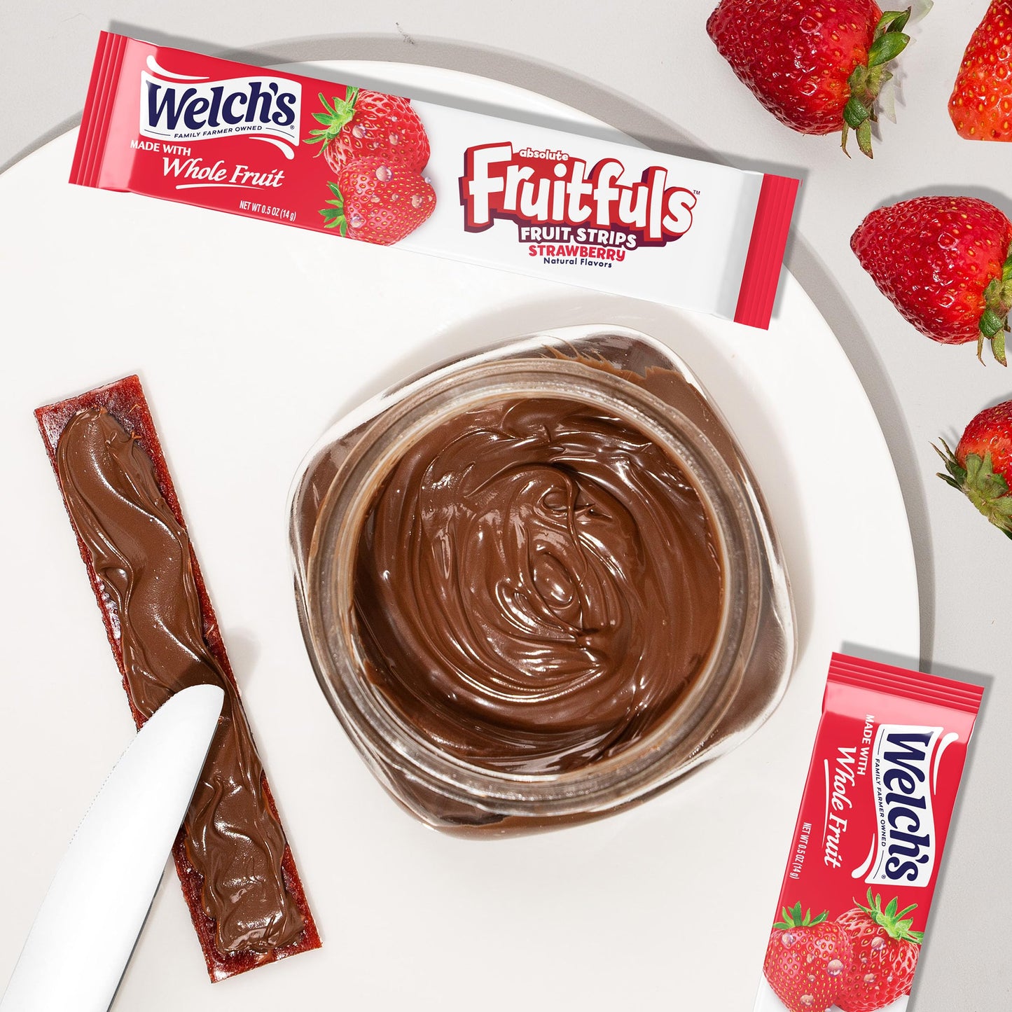 Welchs Fruit Strips, Dried Fruit Snacks, Strawberry, Pack of 10, 0.5oz