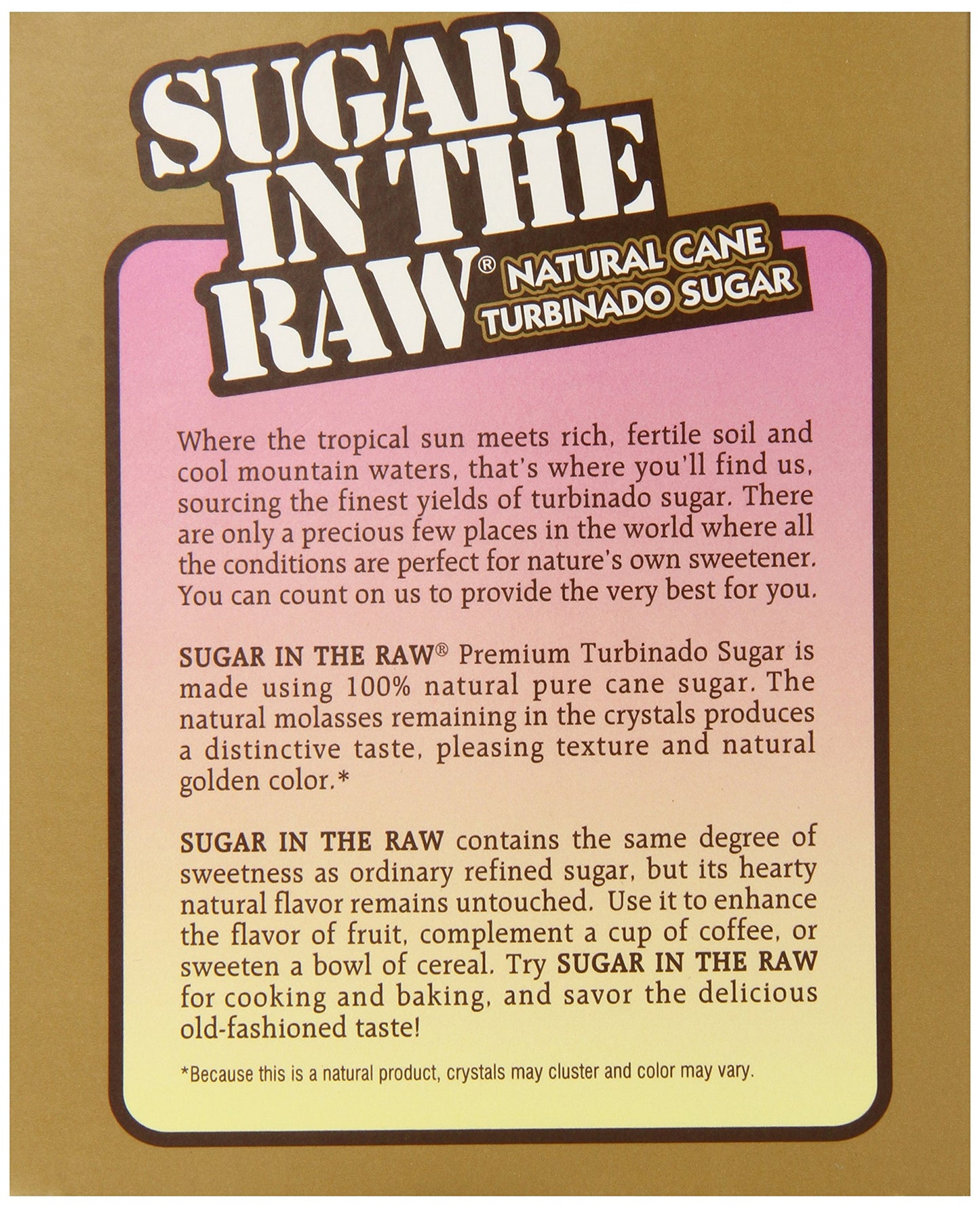 Sugar In The Raw Natural Cane Turbinado Sugar 4 Oz