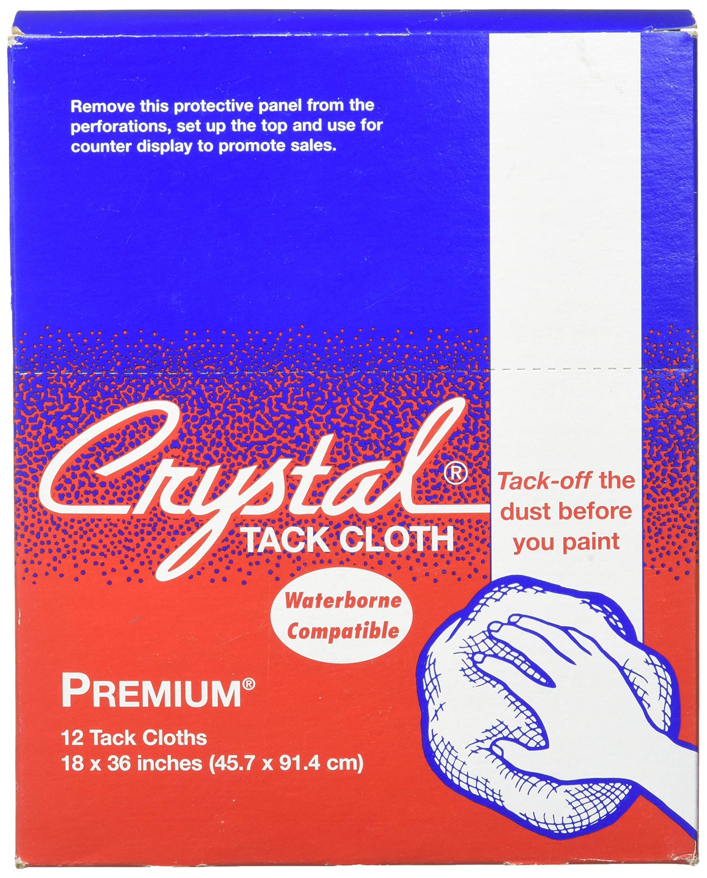 Premium Tack Cloths, Bond Crystal Brand 18" X 36" 12 Cloths Per Box