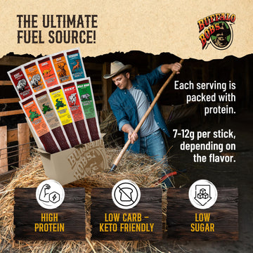 Buffalo Bob'S Wild Game Meat Snack - Kangaroo With Beef And Pork Jerky 10 Pack