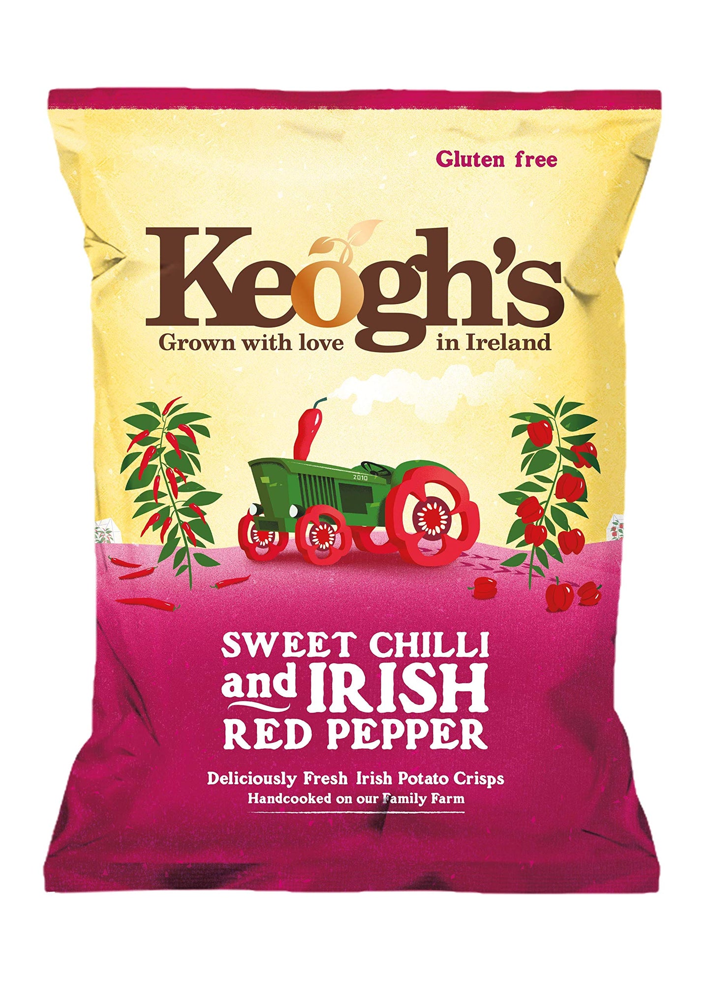Keoghs Sweet Chilli and Irish Red Pepper Crisps 50g x 3