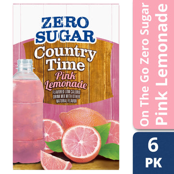 Country Time Sugar-Free Pink Lemonade Drink Mix (6 On-the-Go Packets)