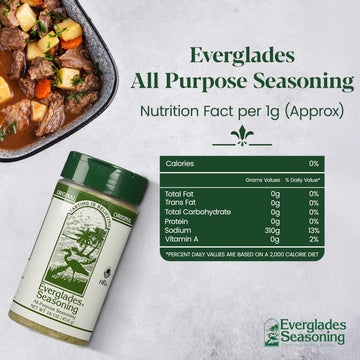 Everglades All Purpose Seasoning 16oz 2 Pack - Bold Southern Flavor Blend for Meats, Vegetables, Soups & More - Perfect for Cooking & Table Use
