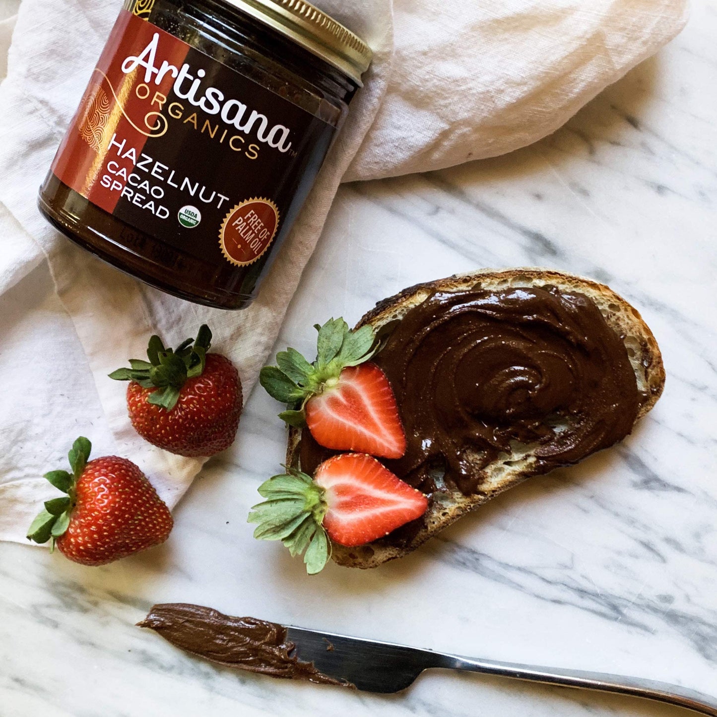 Artisana Organics Hazelnut Cacao Spread, 9.5 Oz | No Palm Oil, Sweetened With Coconut Sugar
