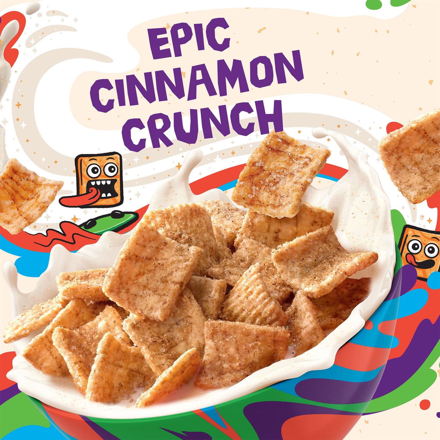 Original Cinnamon Toast Crunch Breakfast Cereal, 4 Pack 8 Oz Cereal Cup