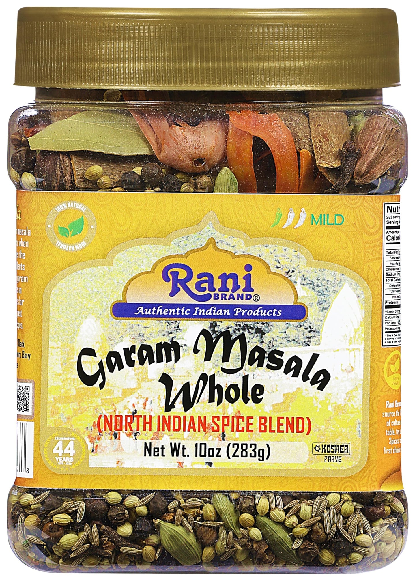 Rani Garam Masala Indian 11 Whole Spices Blend 10Oz (283G) Pet Jar ~ All Natural Salt-Free | Vegan | No Colors | Gluten Friendly | Non-Gmo | Kosher | Indian Oriflavor Blend