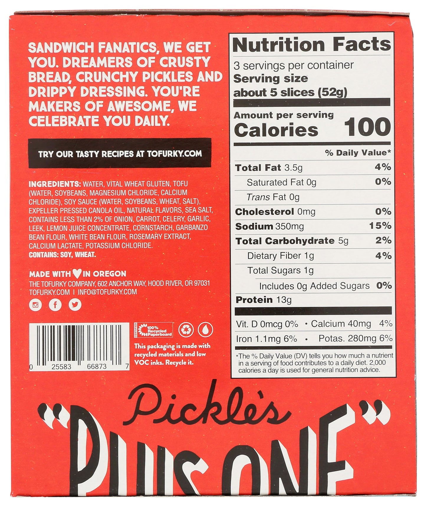 Tofurky Original Deli Slices, 5.5 Oz