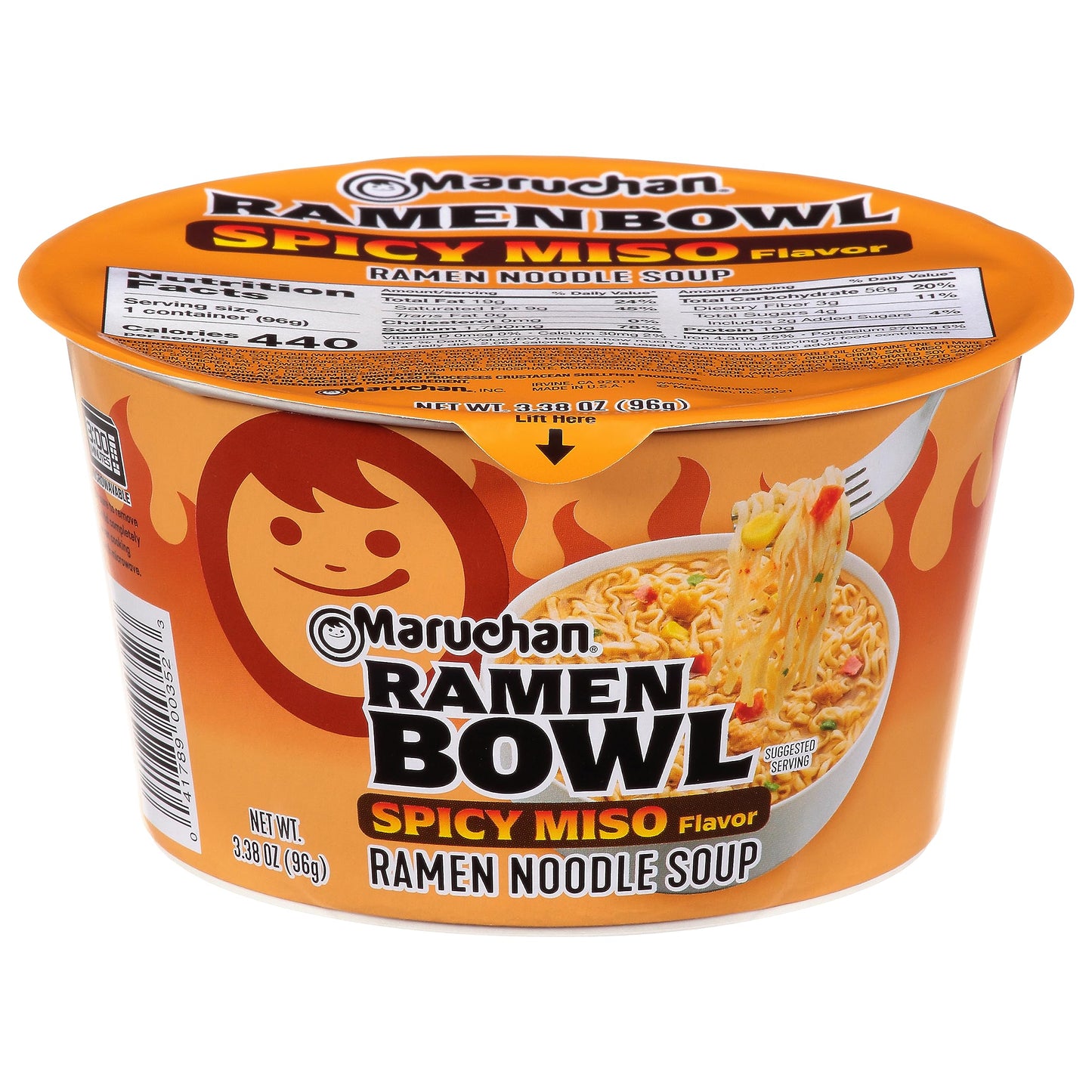 Maruchan Bowl Spicy Miso Microwaveable Ramen Soup Mix 3.38 Oz 6 Count