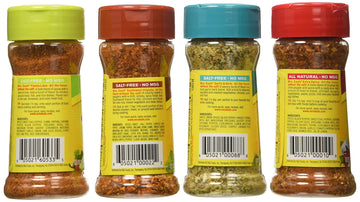 Mrs. Dash Extra Spicy(2.5oz), Southwest Chipotle(2.5oz), Garlic & Herb (2.5oz) and Fiesta Lime (2.4oz) Salt-Free Seasoning (Bund