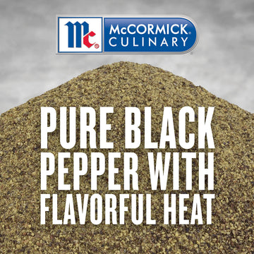 McCormick Culinary Pure Ground Black Pepper, 18 oz - Bulk Finely Ground Pepper for Chefs and Shaker Refills