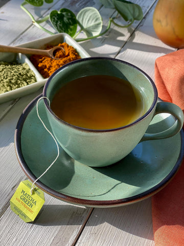 Bigelow Tea Matcha Green Tea with Turmeric Caffeinated Tea with Turmeric 18 Count Box (Pack of 6) 108 Total Tea Bags